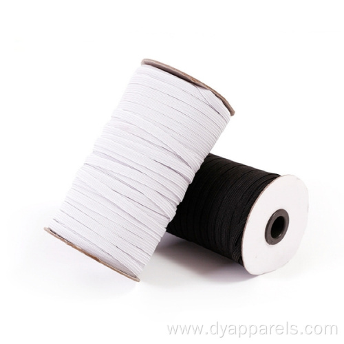 5mm black and white braided elastic for clothing